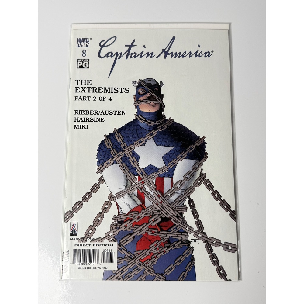 Captain America 8 2003 Marvel Knights The Extremists Part 2 John Cassaday Cover